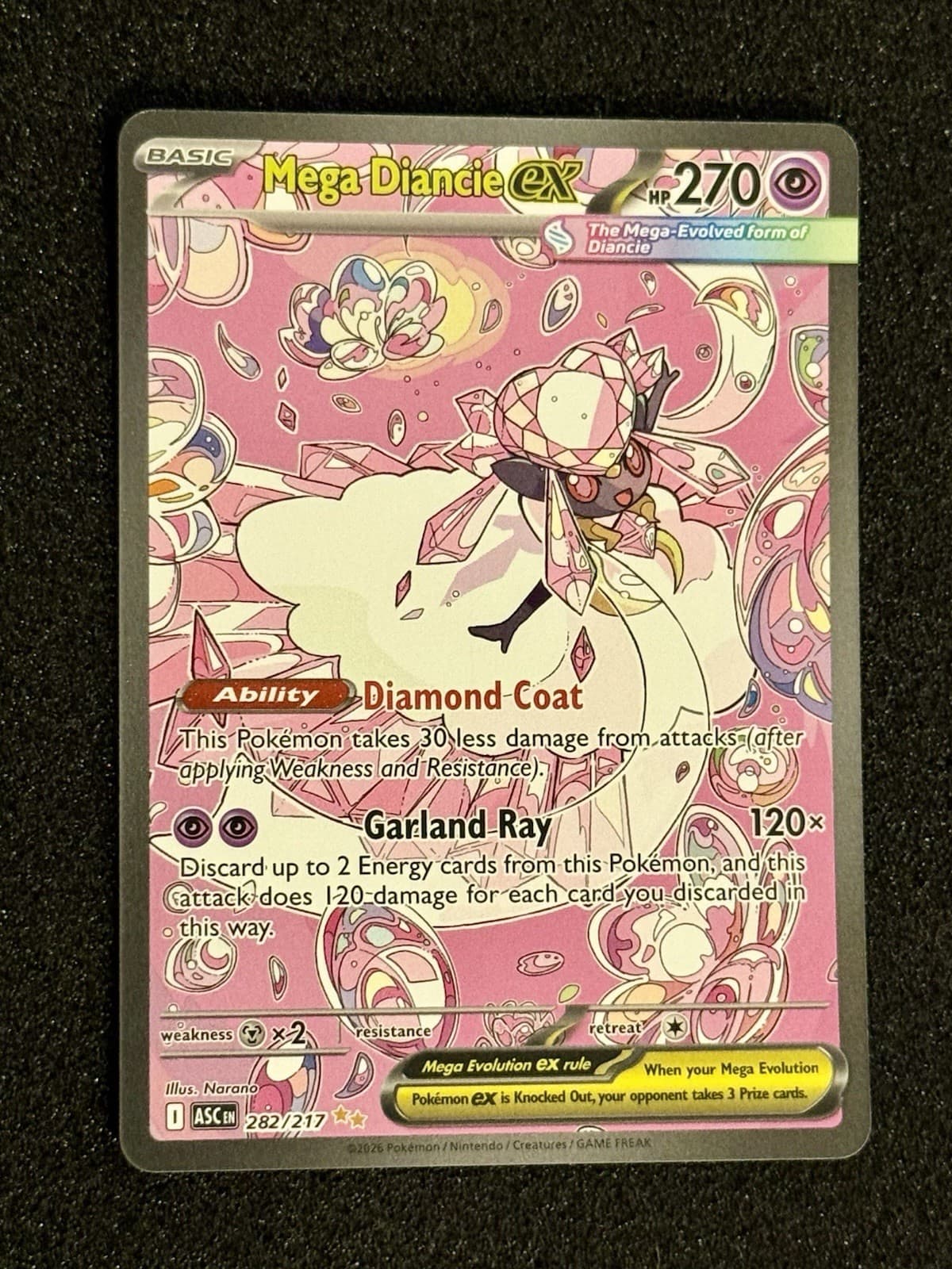 Pokémon TCG Mega Diancie ex 282/217 Special Illustration Rare Near Mint