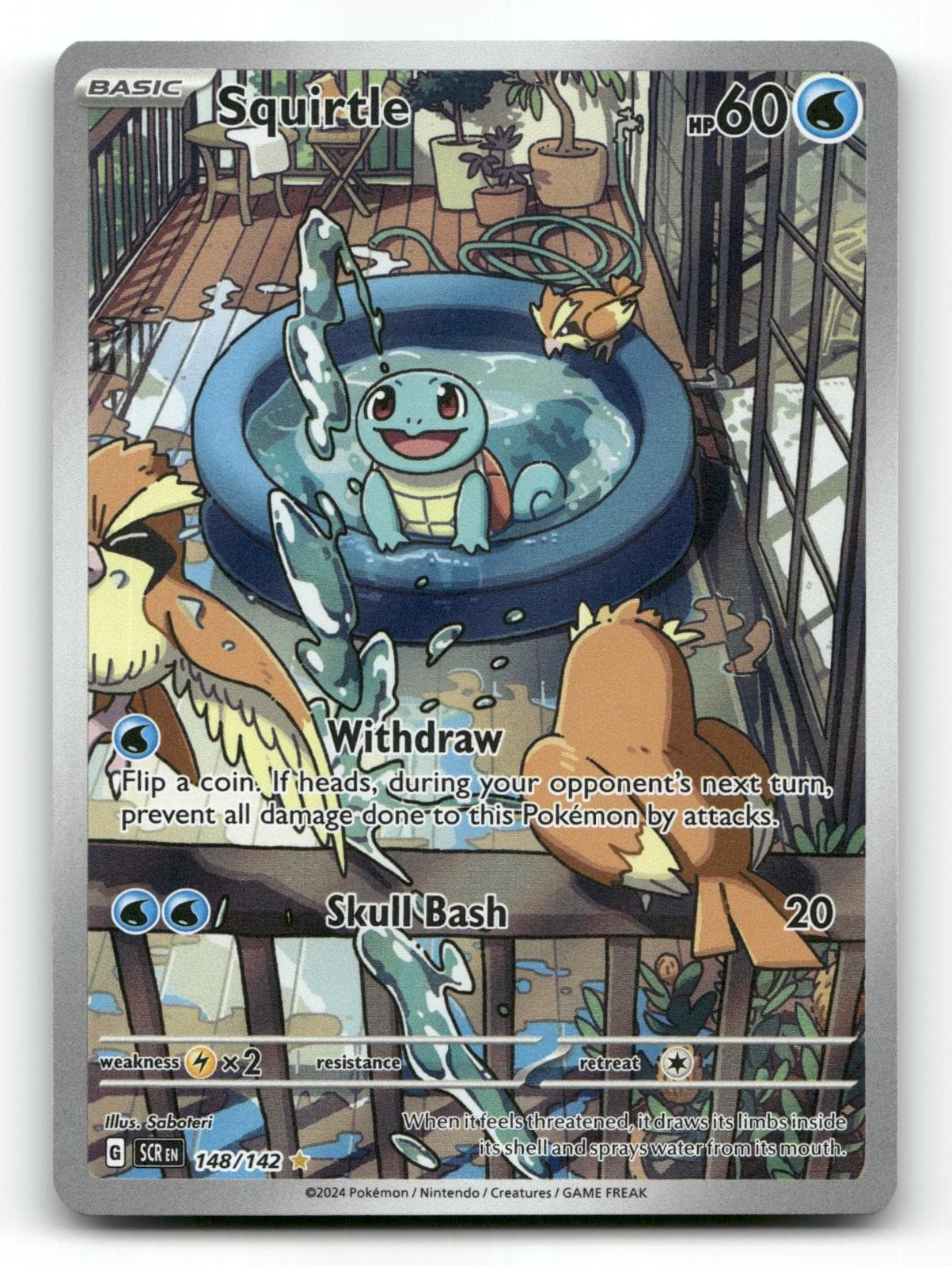 Squirtle 148/142 - Stellar Crown - Pokemon Card NM/M