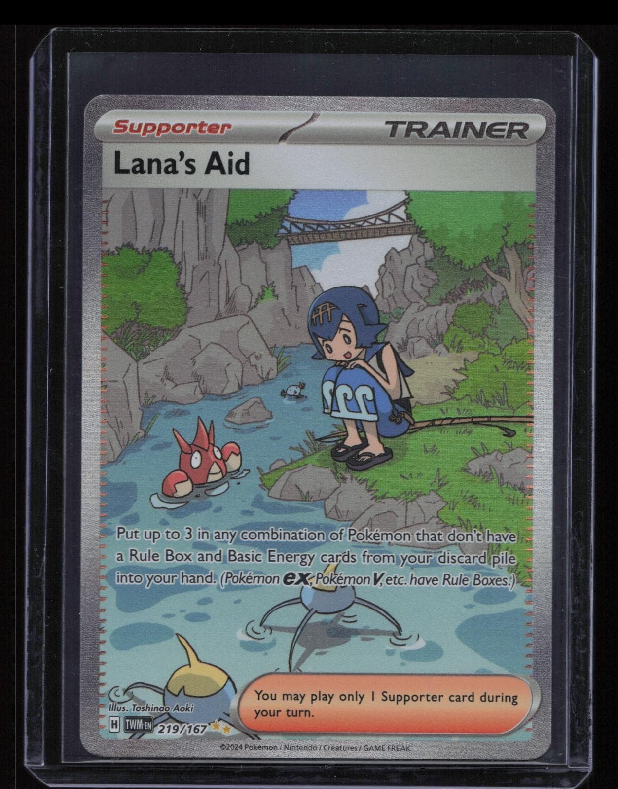 Lana's Aid 219/167 - Holo Twilight Masquerade Pokemon Card - NM/M