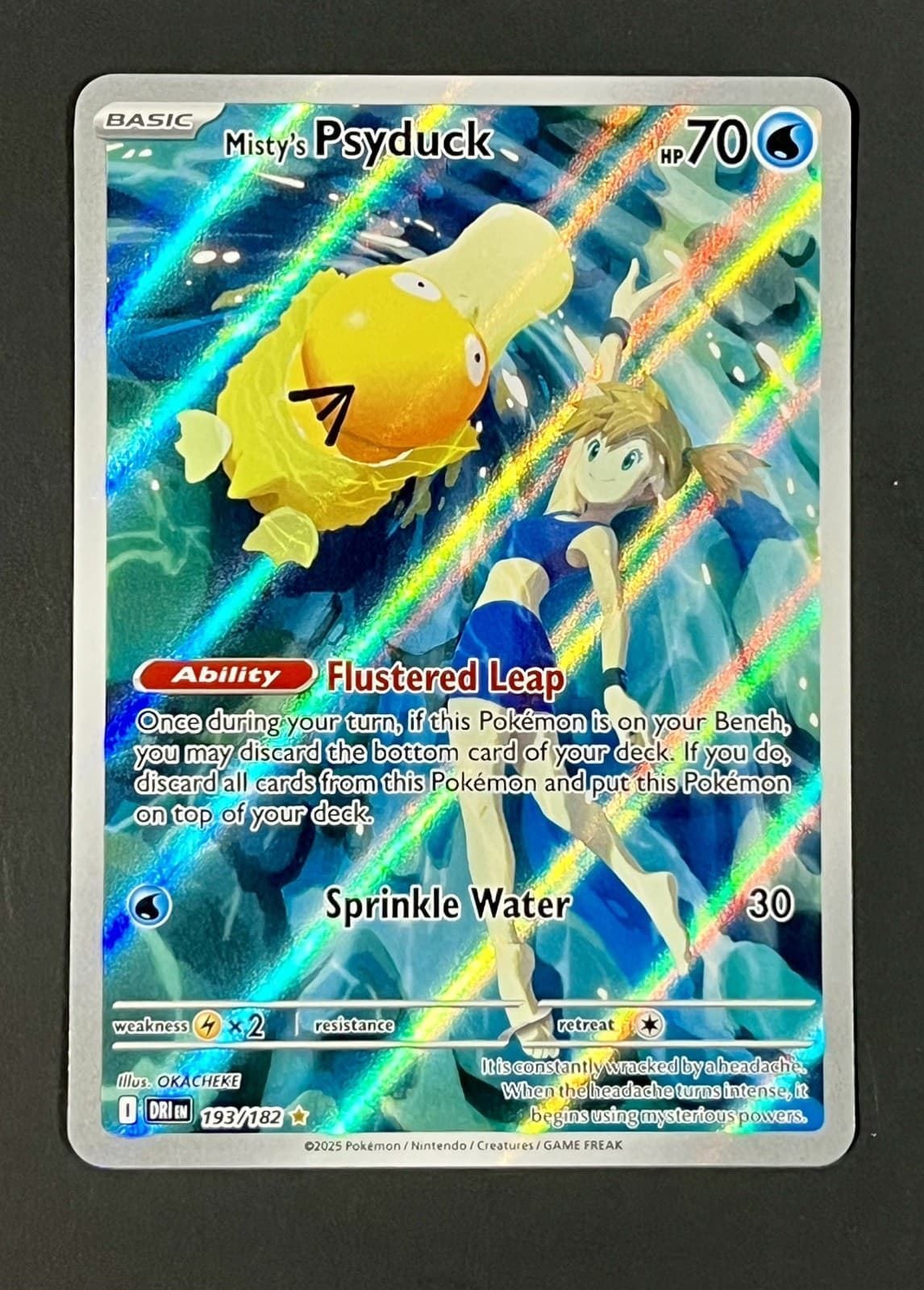 Pokemon TCG Misty's Psyduck 193/182 Destined Rivals Illustration Rare NM