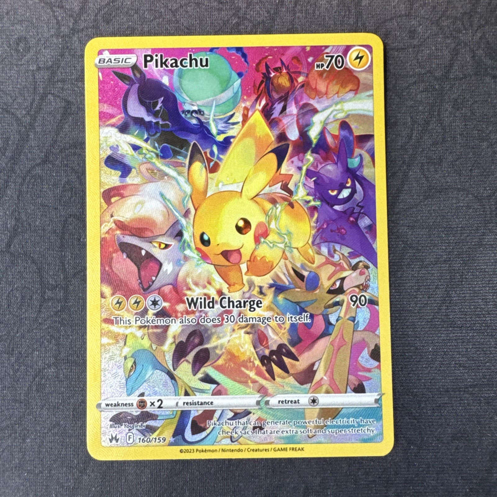 Pikachu (Secret) 160/159 SWSH: Crown Zenith Holo Pokemon
