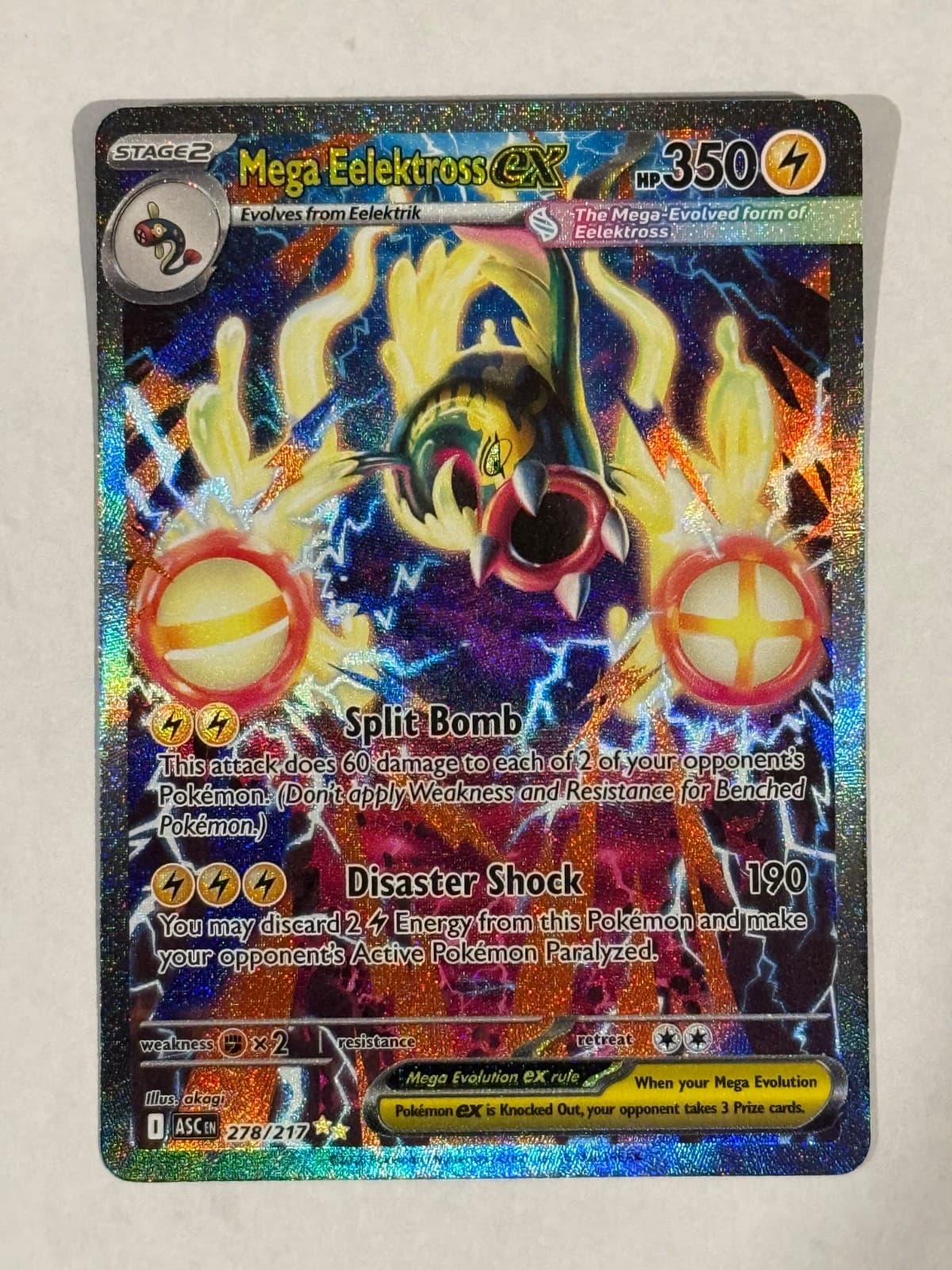 Mega Eelektross ex 278/217 Me: Ascended Heroes Holo