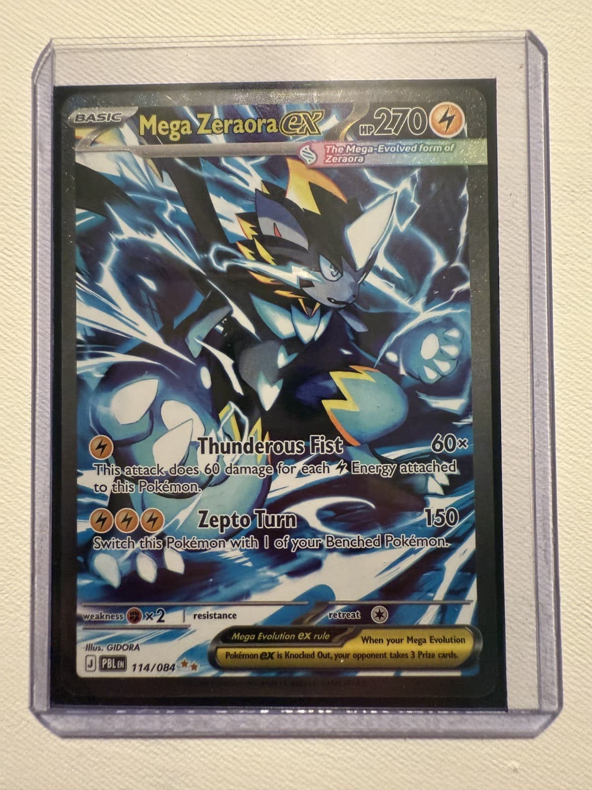 Mega Zeraora ex 114/084 Me05: Pitch Black Holo