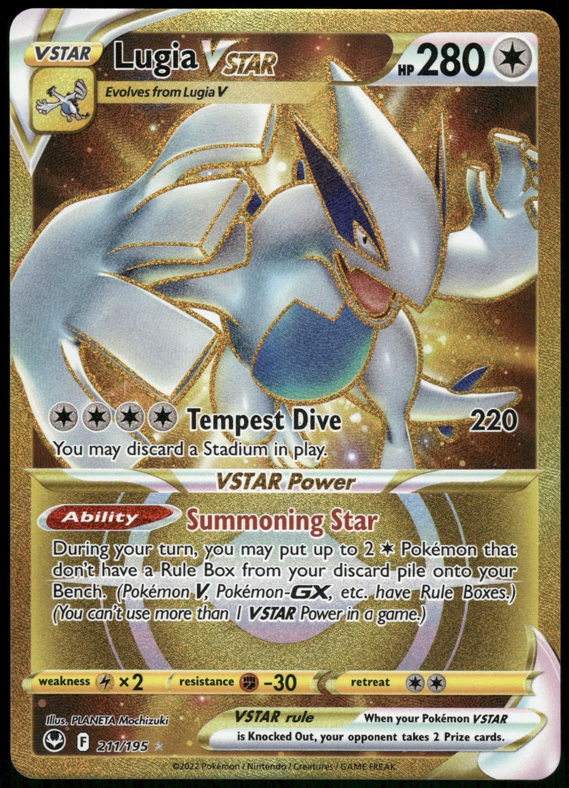 Pokemon SWSH12: Silver Tempest #211/195 Lugia VSTAR (Secret) (211)