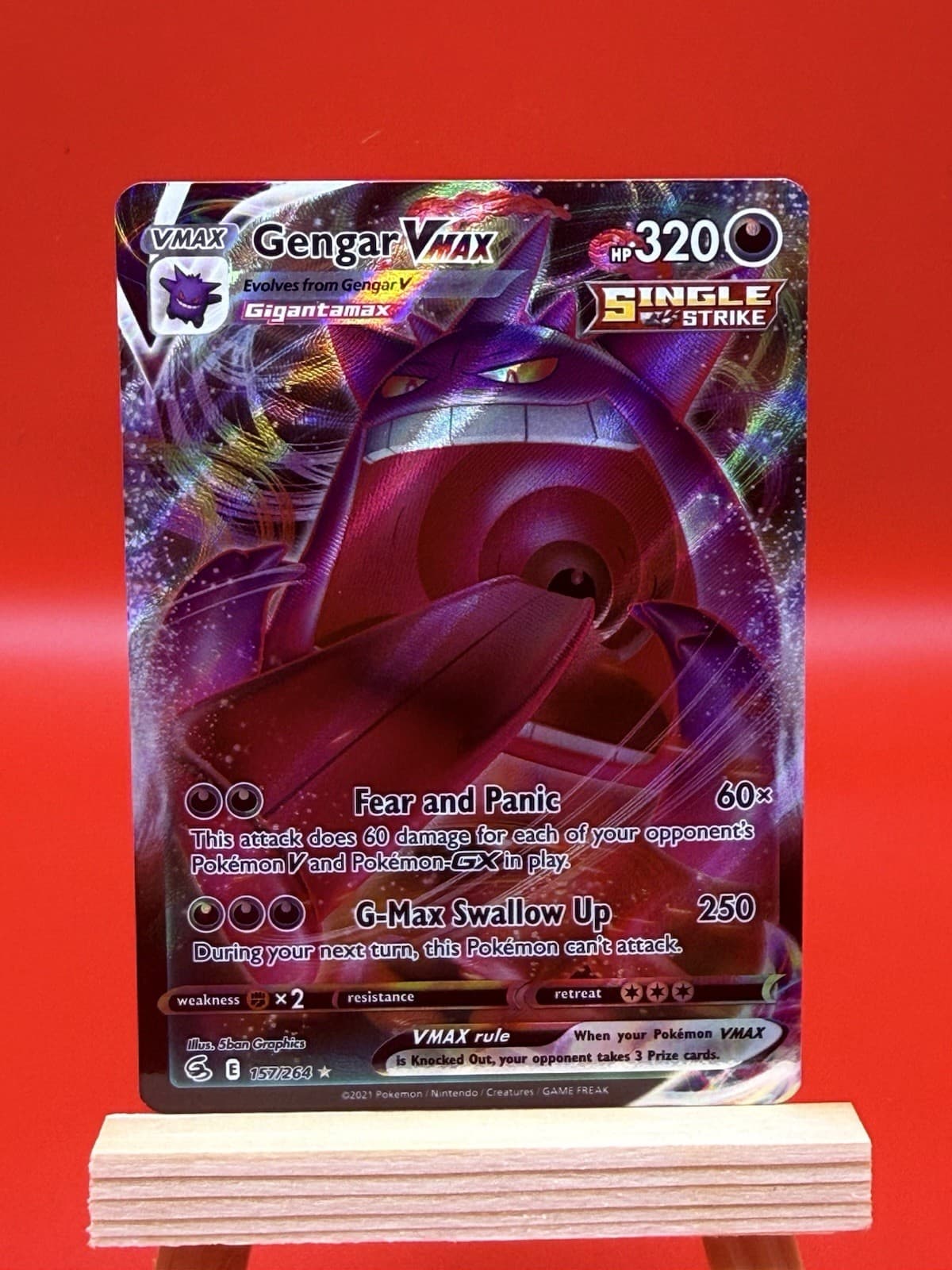 Gengar VMAX 157/264 Swsh08: Fusion Strike Holo