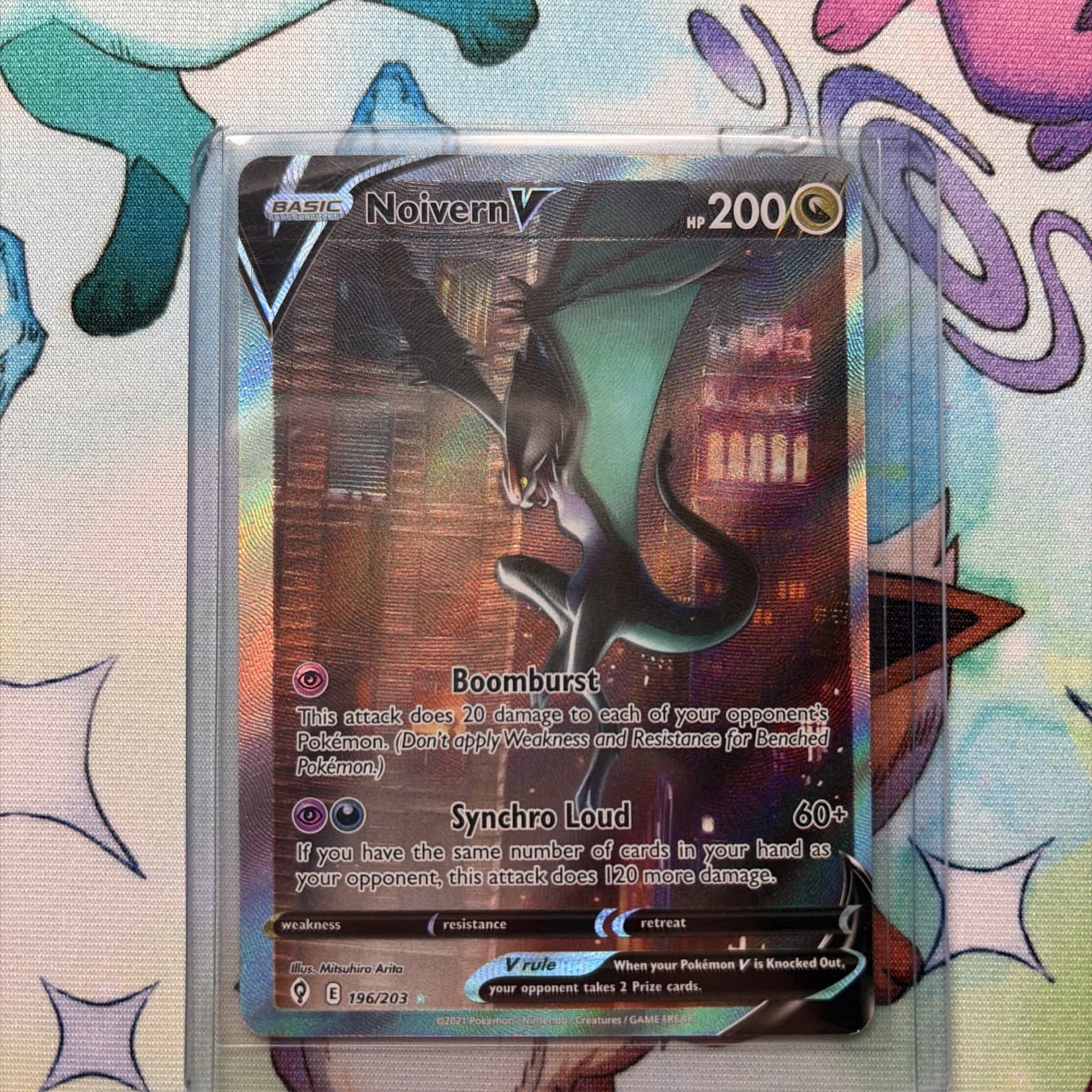 Noivern V (Alternate Full Art) 196/203 SWSH07: Evolving Skies Holo