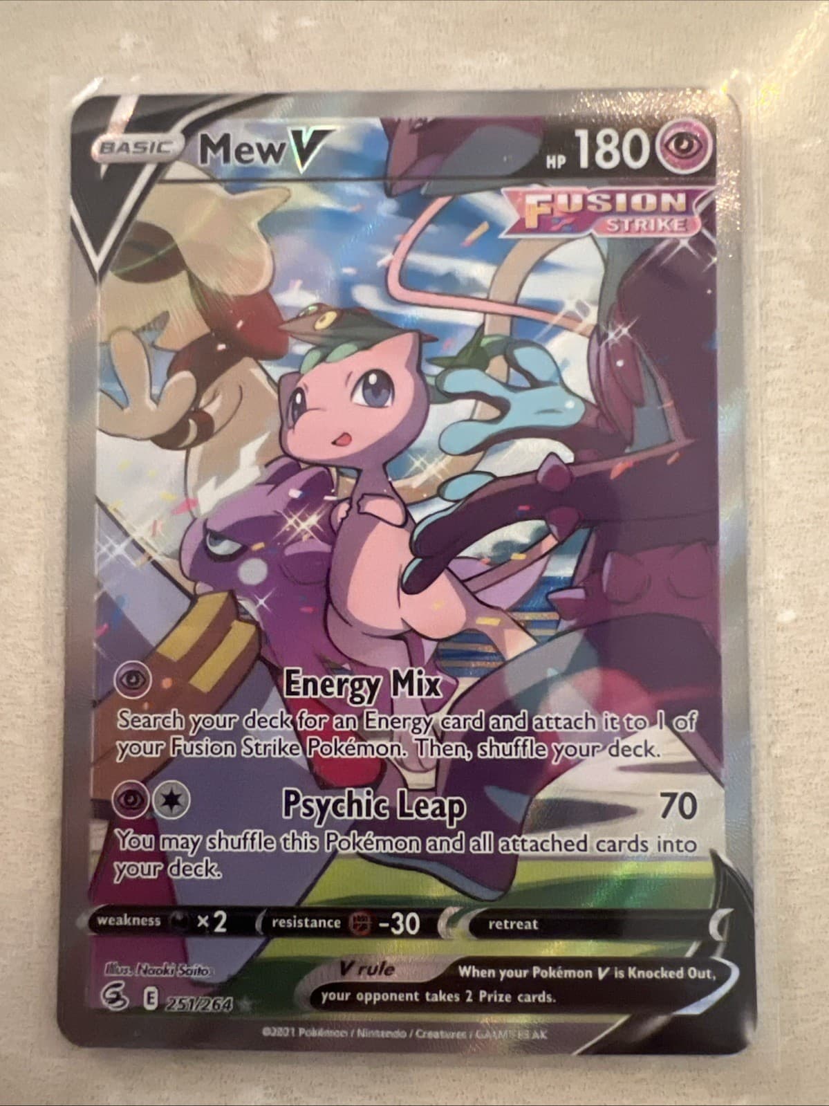 Pokémon TCG-Mew V Fusion Strike Full Art 251/264