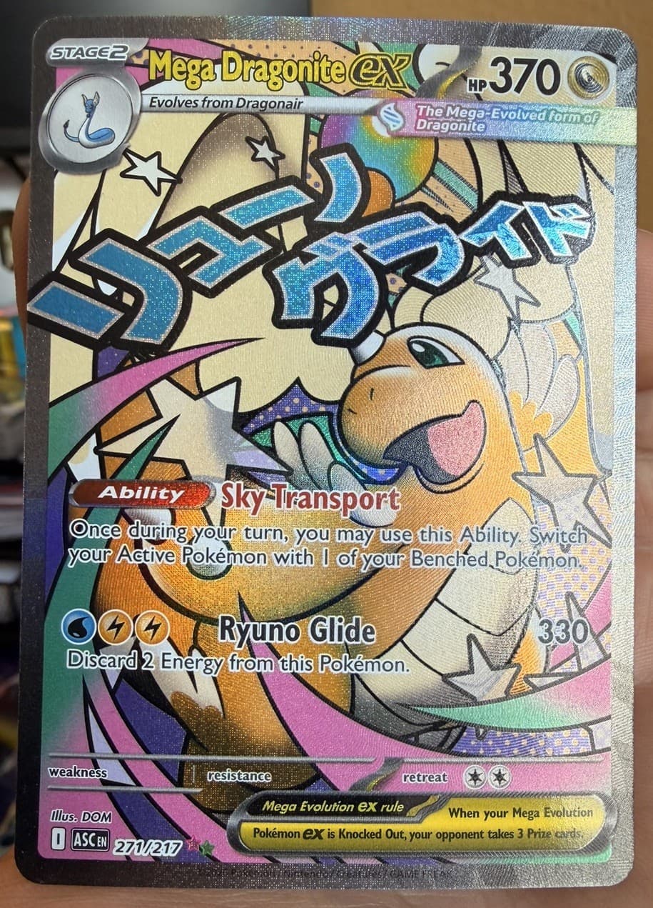 Mega Dragonite ex 271/217 Ascended Heroes Mega Attack Rare Pokémon TCG NM 