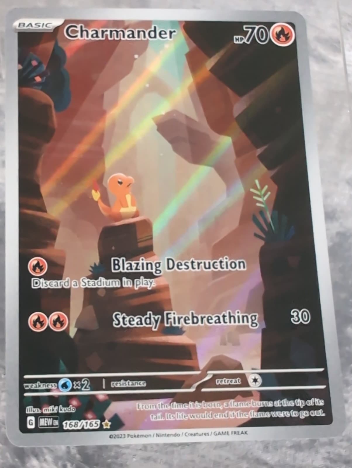 Pokémon TCG Charmander 168/165 Scarlet & Violet 151 Illustration Rare Holo EN