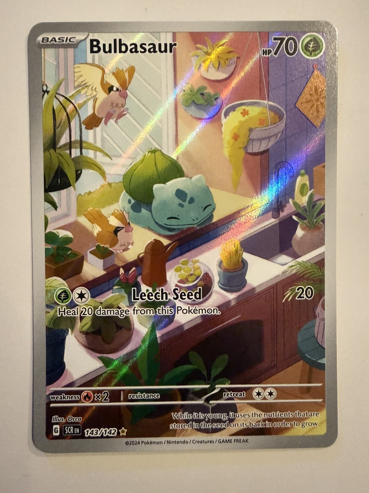 2024 Pokemon Stellar Crown Bulbasaur Illustration Rare #143/142