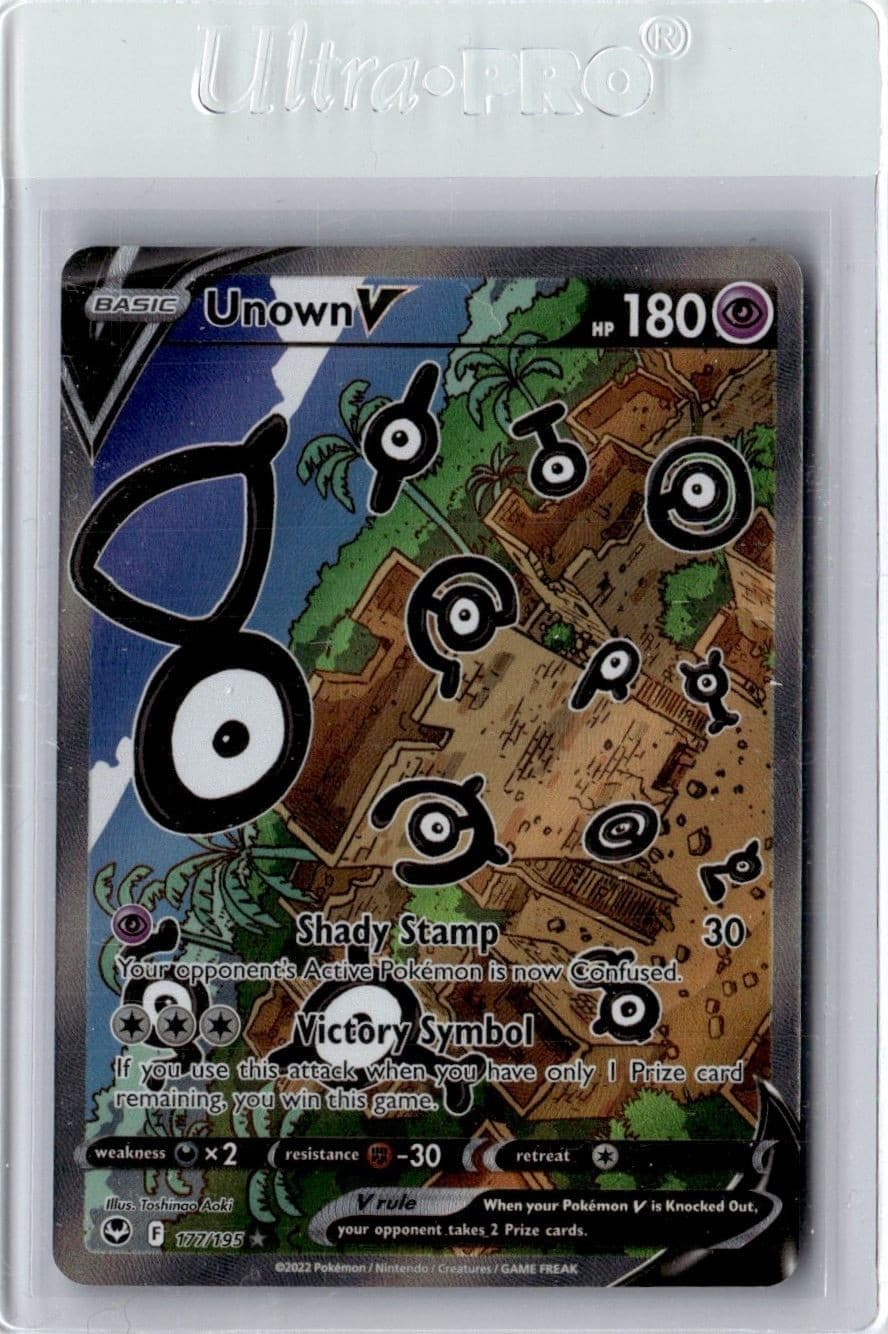 2022 SWSH12: Silver Tempest Unown V (Alternate Full Art) Ultra Rare #177/195
