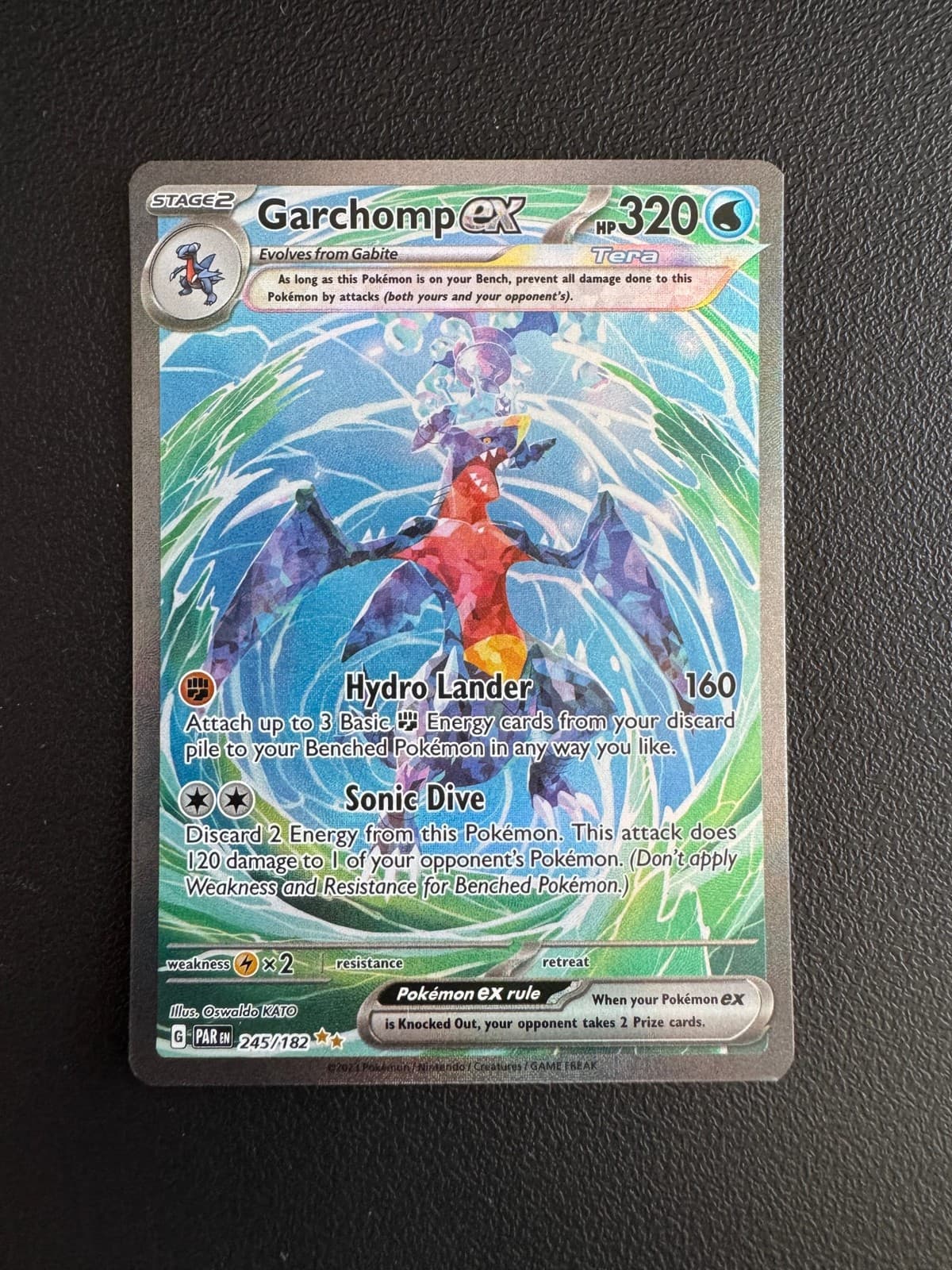 Garchomp ex 245/182 Paradox Rift SIR Holofoil EN Pokemon NM