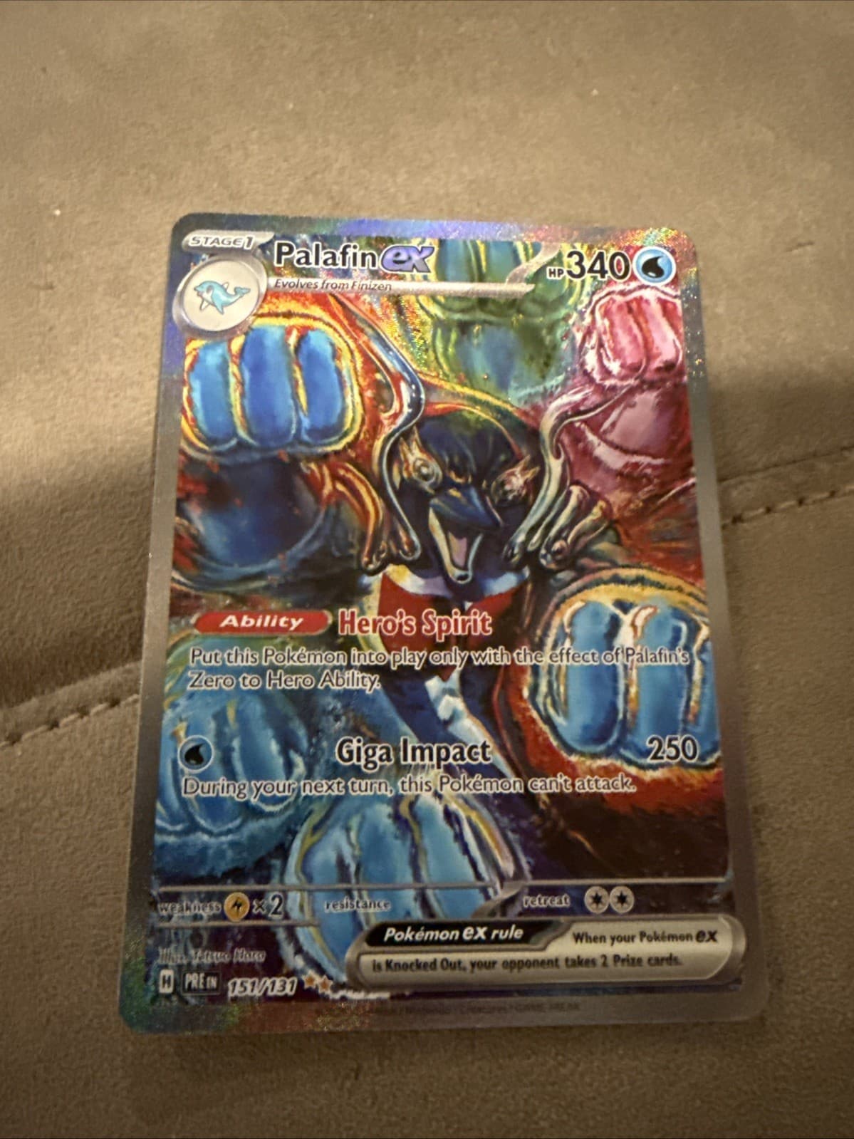 Palafin EX 151/131 Sir Full Art Holo Prismatic Evolutions