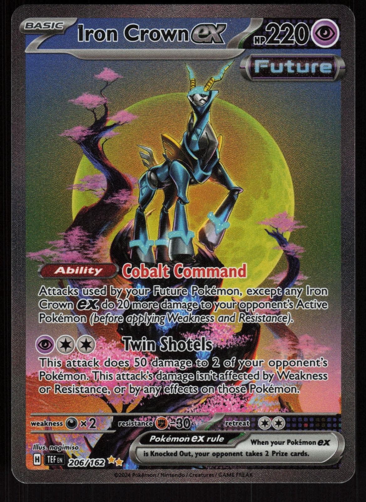Iron Crown ex 206/162 Temporal Forces Holo Special Illustration Rare POKEMON