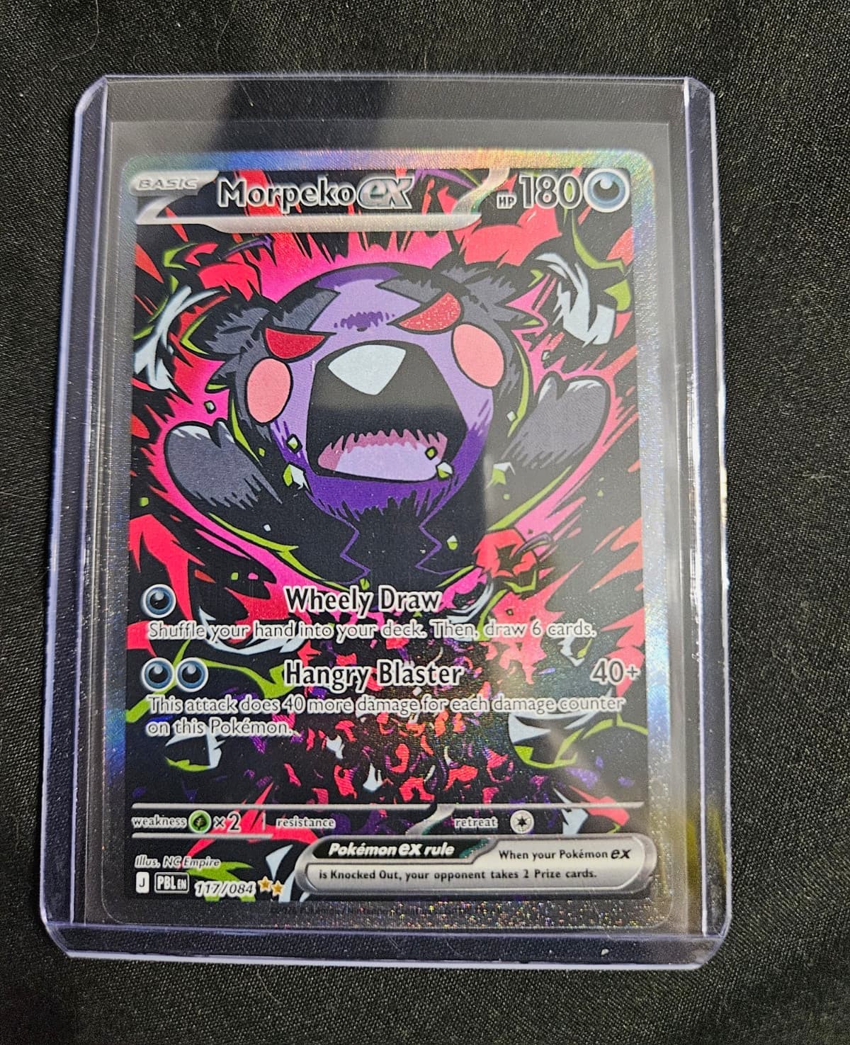 Pokémon TCG Morpeko ex 117/084 PBLEN EX Rare Full Art Holo English
