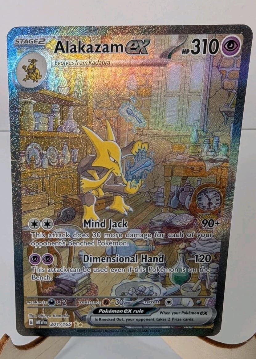 Alakazam Ex 201/165 Scarlet & Violet 151 Special Illustration Rare - NM /Y10