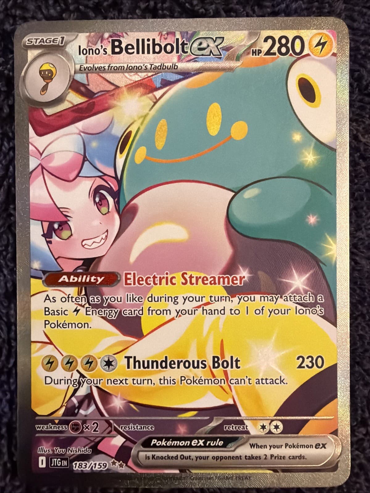Iono's Bellibolt ex 183/159 Sv09: Journey Together Holo