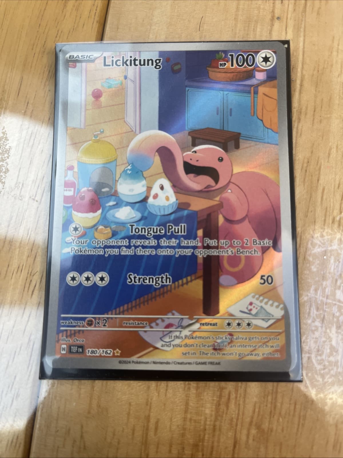 Pokémon TCG Lickitung Scarlet Violet Temporal Forces 180/162 Illustration Rare