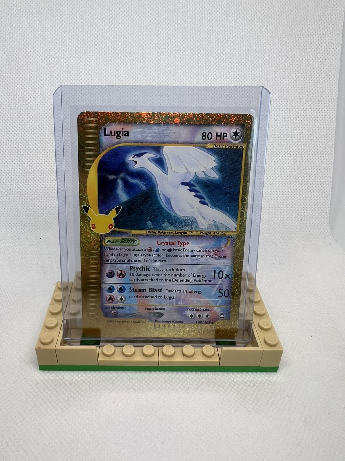 Pokémon TCG : Lugia Crystal Type 149/147 Gold Holo  – 30th Celebration