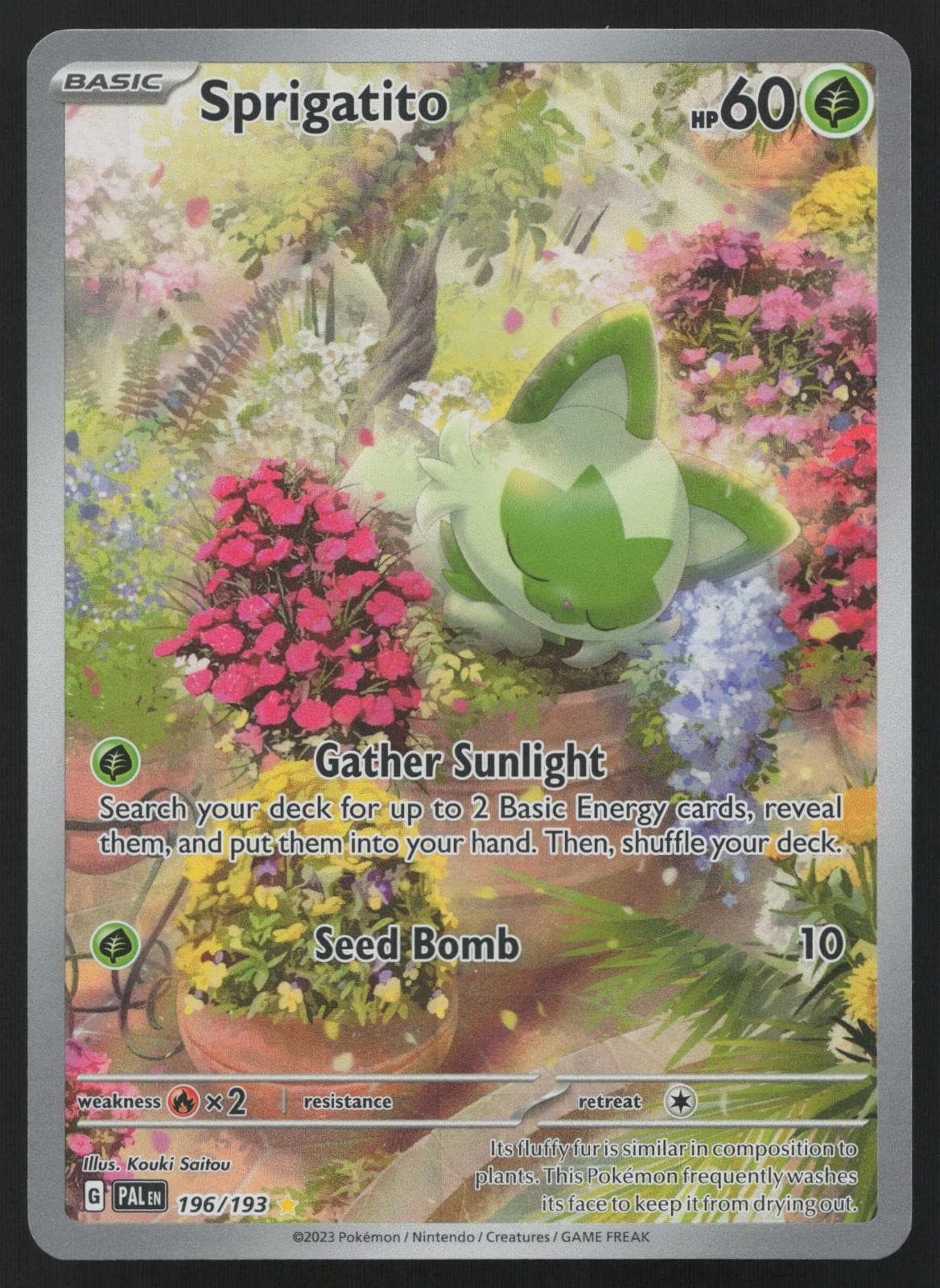 Sprigatito 196/193 Holo Illustration Rare Paldea Evolved Pokemon English NM