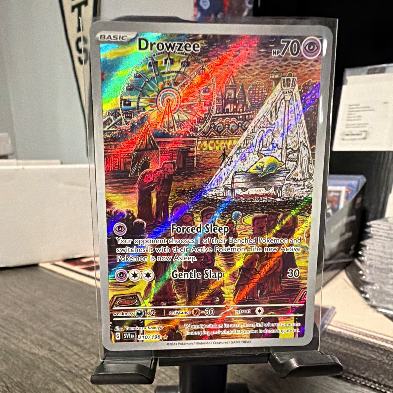 Drowzee 210/198 SV01 Scarlet & Violet Base Set Illustration Rare Full Art Holo
