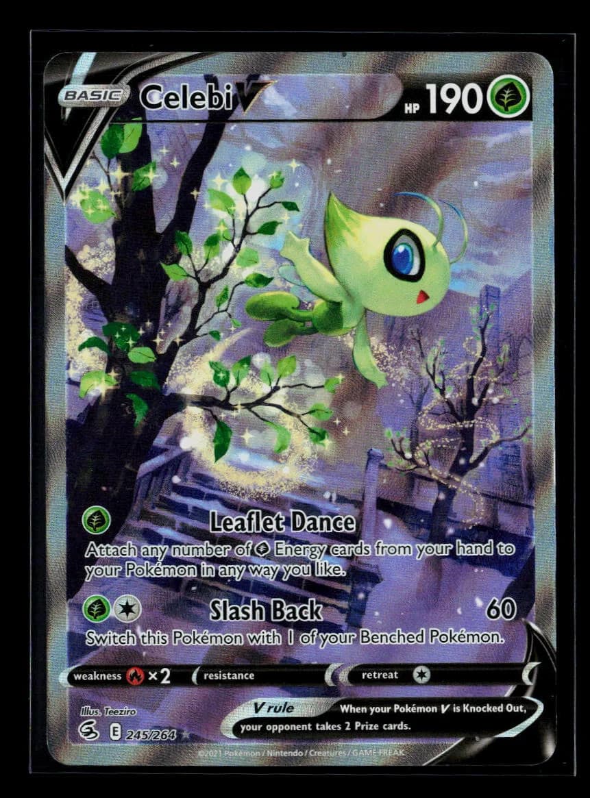 Pokemon 2021 Evolving Skies Celebi V SR FA #245/264