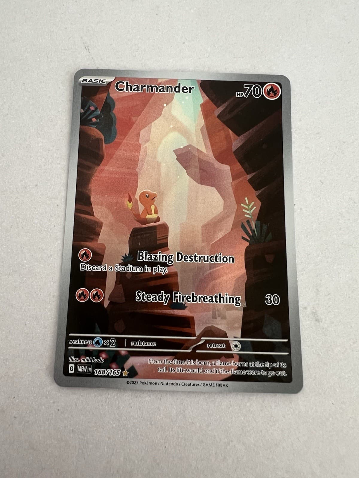 Pokemon Charmander Illustration Rare 168/165 SV: Scarlet & Violet 151 Holofoi...