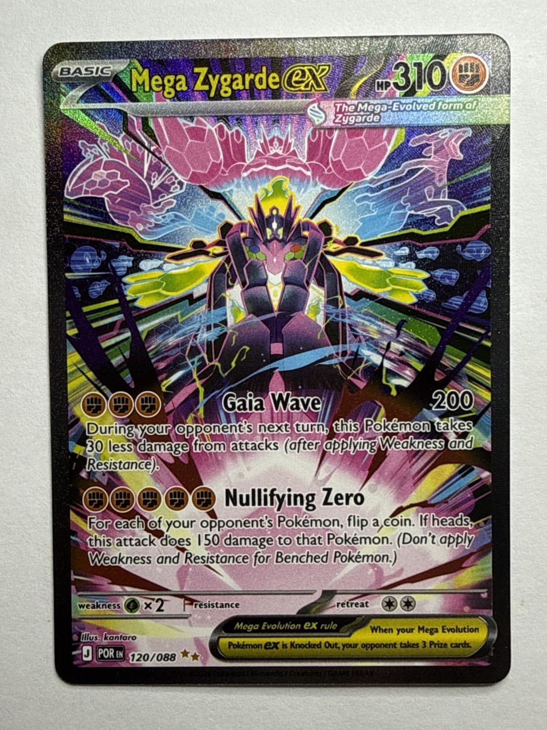 Pokemon TCG Mega Zygarde-EX 120/088 Full Art Holo Rare ENG 310 HP