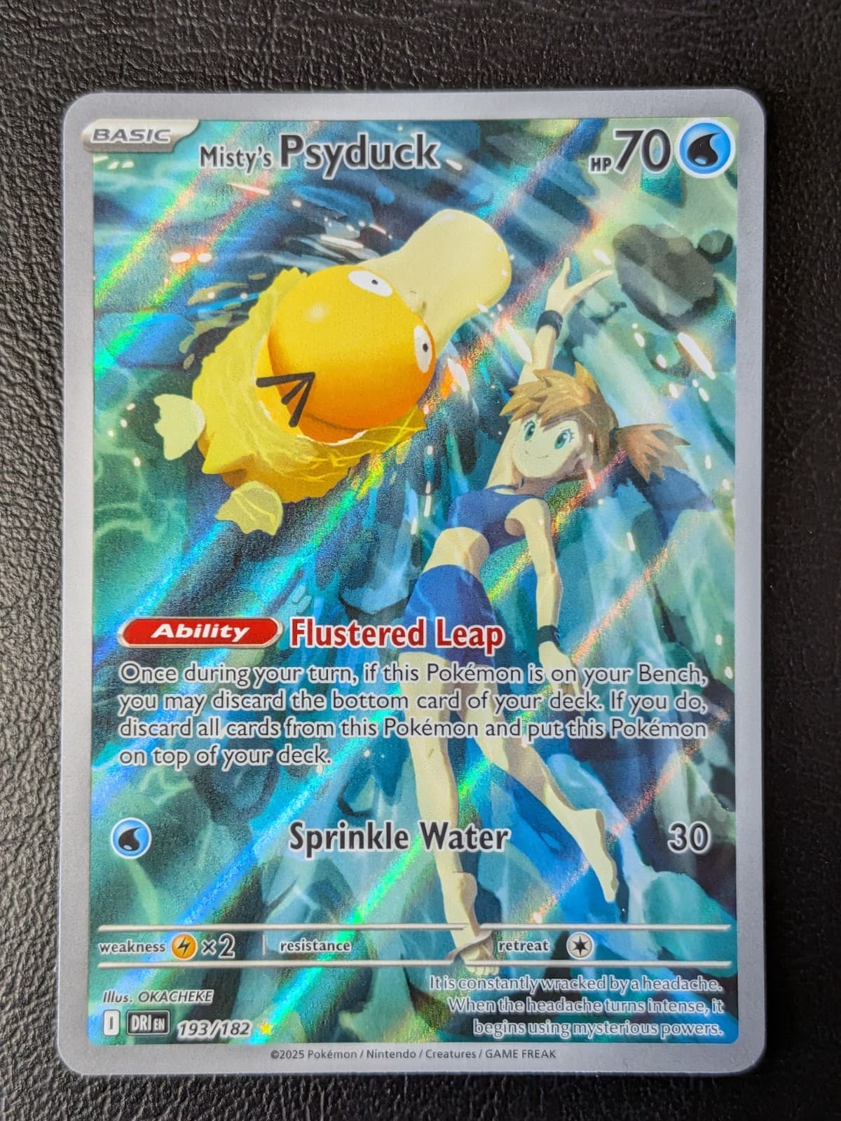 Misty's Psyduck Illustration Rare - 193/182 - SV10: Destined Rivals (DRI)