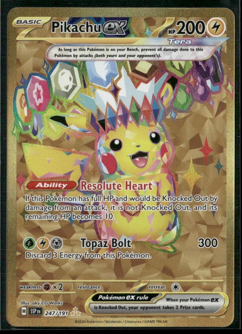 Pikachu ex 247/191 Sv08: Surging Sparks Holo