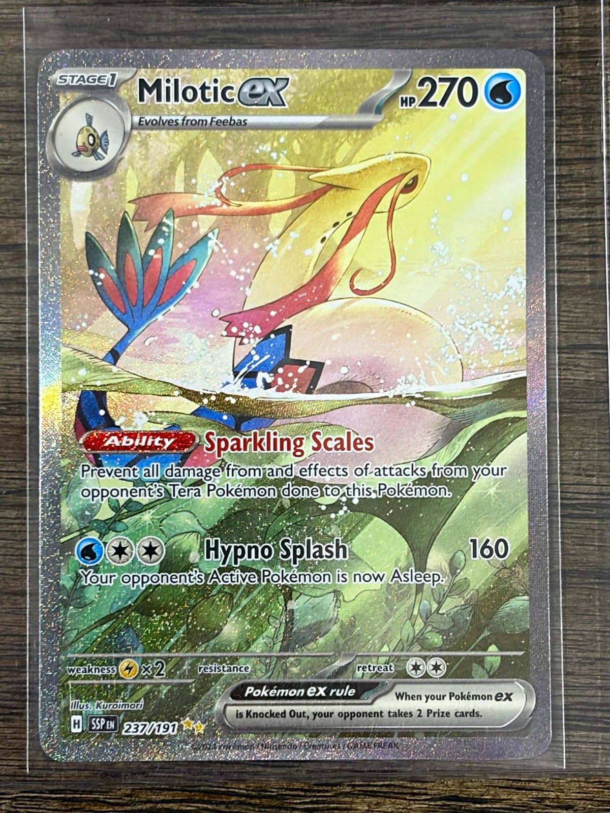 The Pokémon Company Milotic ex 237/191 Surging Sparks SIR Full Art Holo Eng