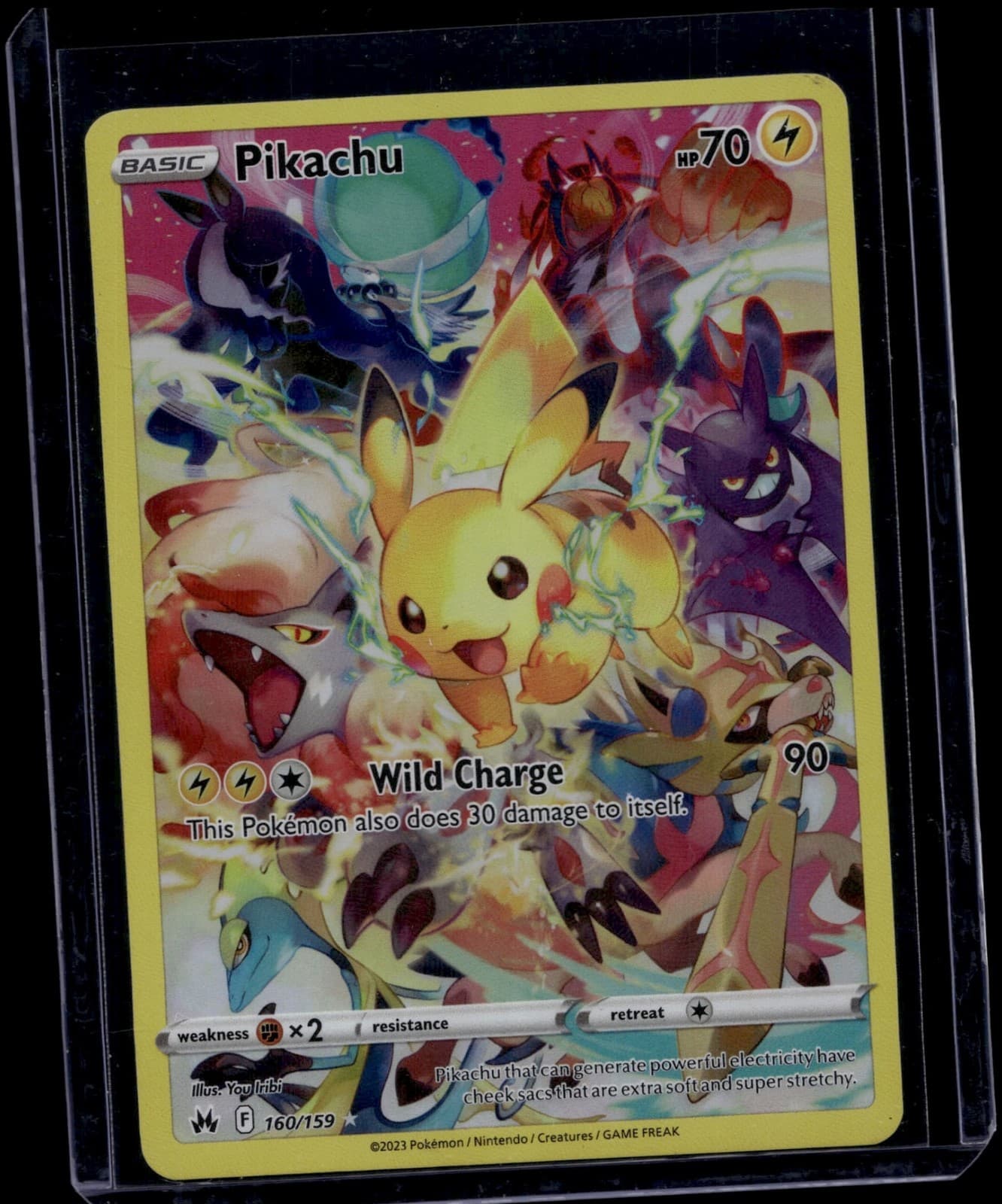 Pokemon TCG Pikachu 160/159 Sword & Shield Crown Zenith Secret Rare NM