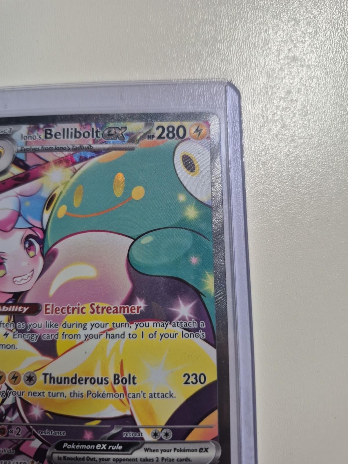 Iono's Bellibolt EX Sir 183/159 SV09 Holo Pokémon TCG Card Journey Together