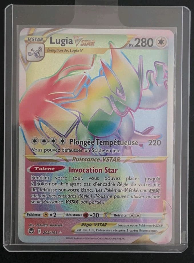 Pokemon TCG Lugia VSTAR 202/195 FR Holo PV 280 Attack 220 VSTAR