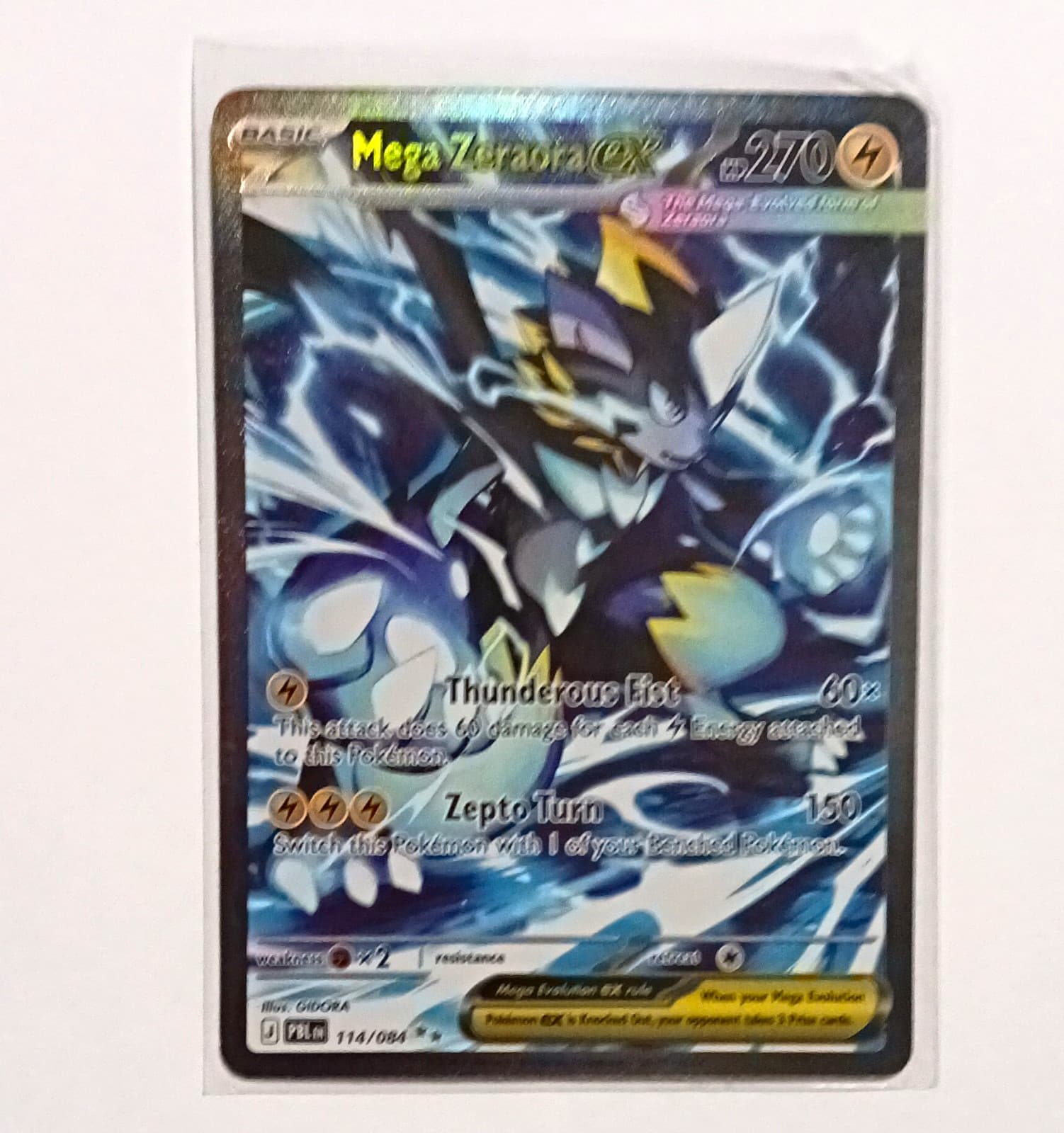 Pokemon TCG Mega Zeraora EX Ultra Rare Holo BREAKthrough 114/084 EN