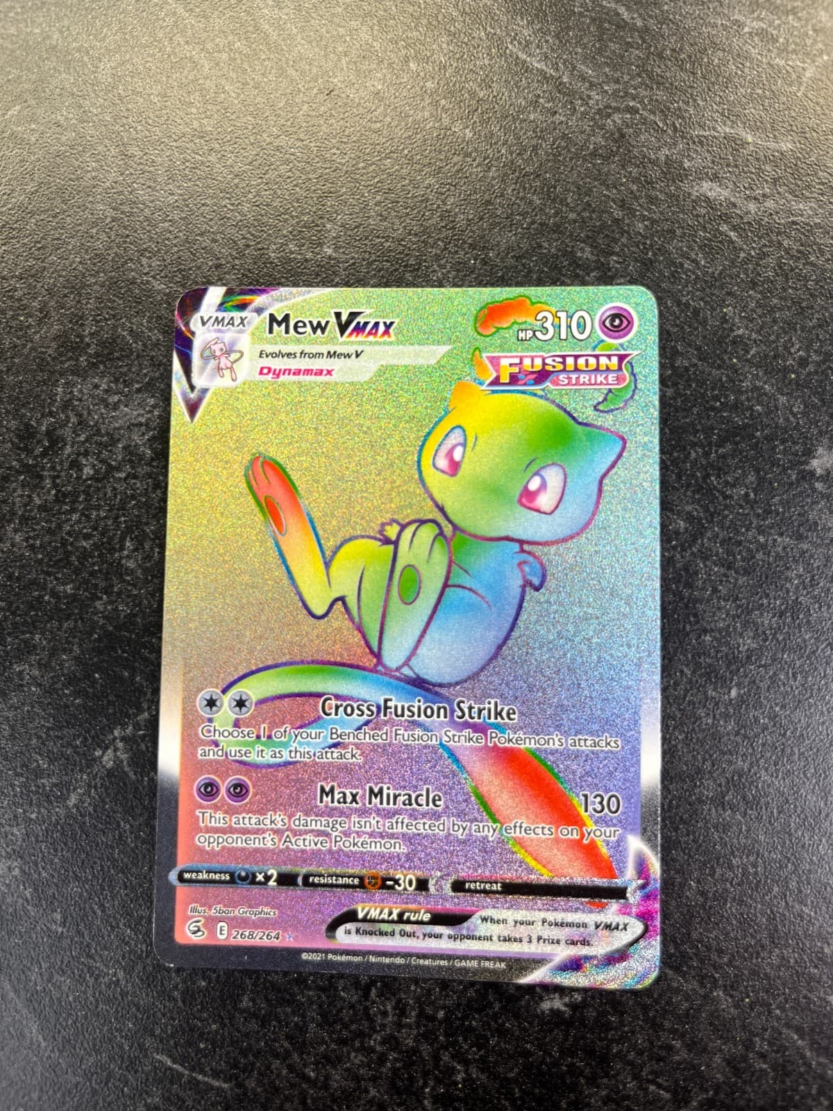 Mew VMAX (Secret) 268/264 Swsh08: Fusion Strike Holo