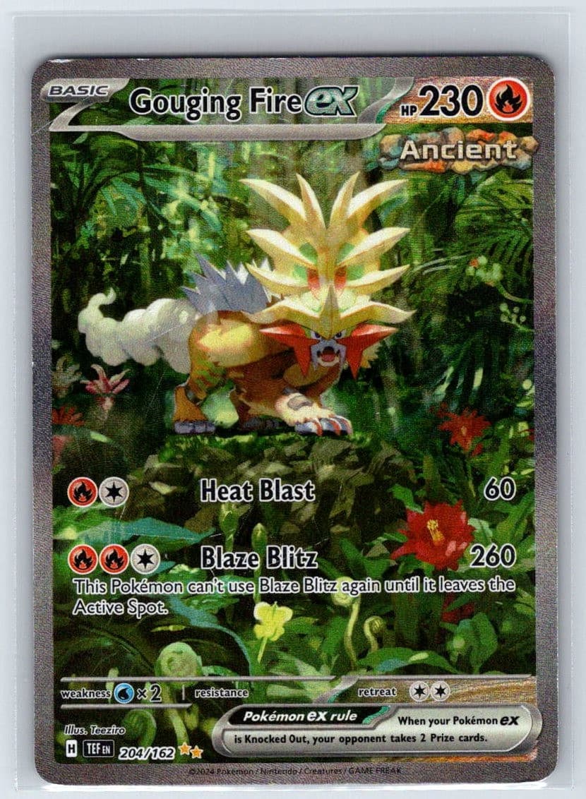 Gouging Fire ex 204/162 Temporal Forces Pokemon Holo LP