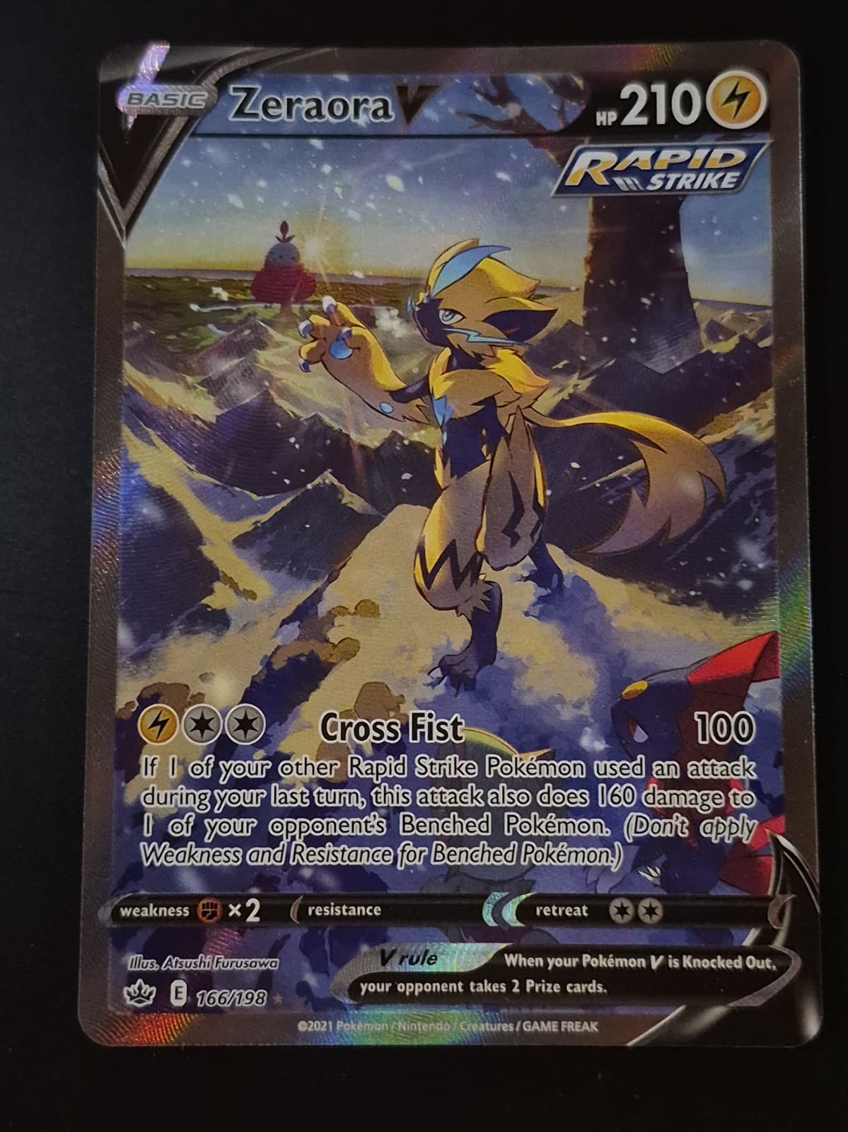 Zeraora V (Alternate Full Art) 166/198 Swsh06: Sword & Shield - NM