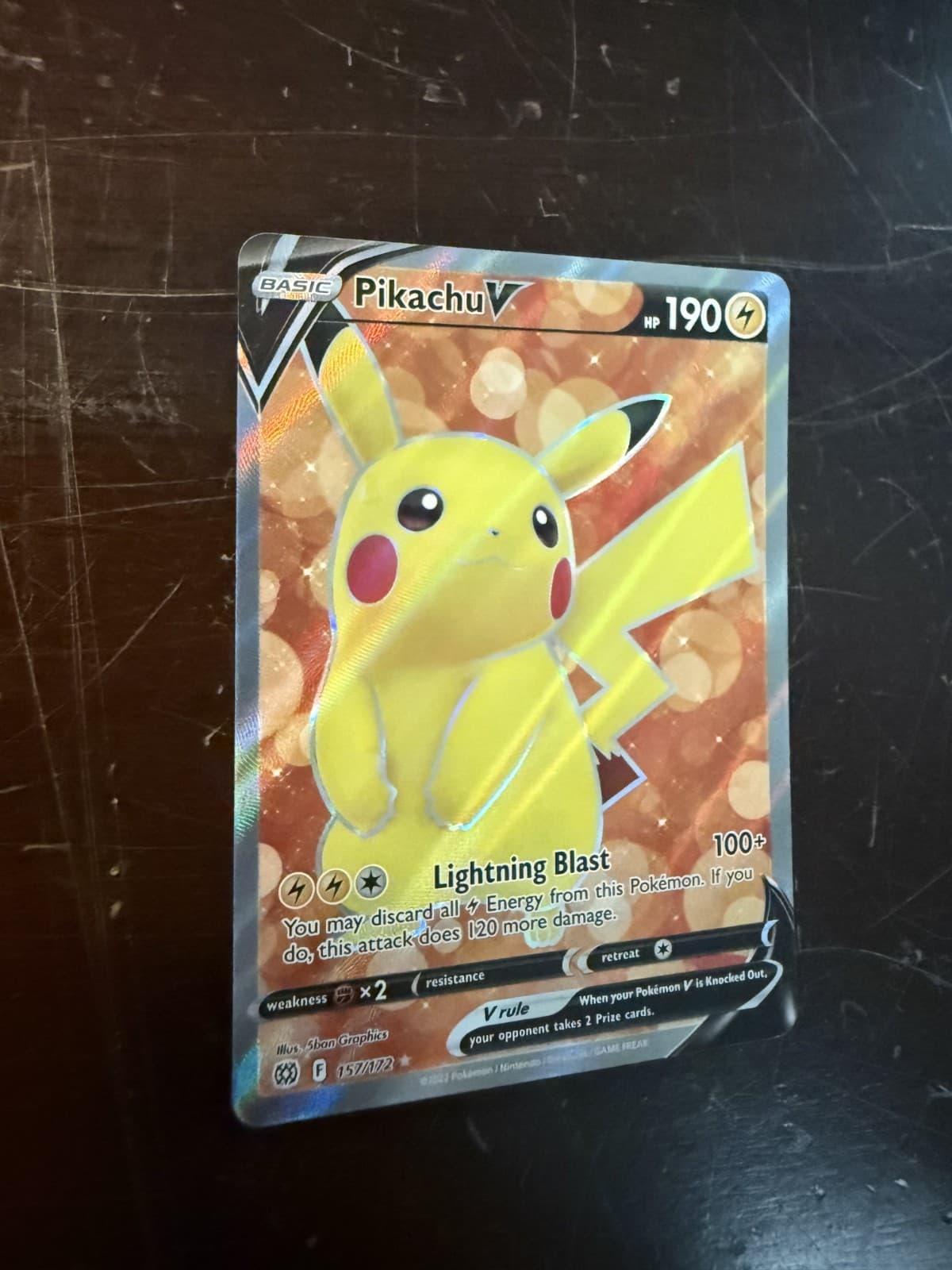 Pikachu V 157/172 Brilliant Stars Full Art Holo Ultra Rare HP 190 NM