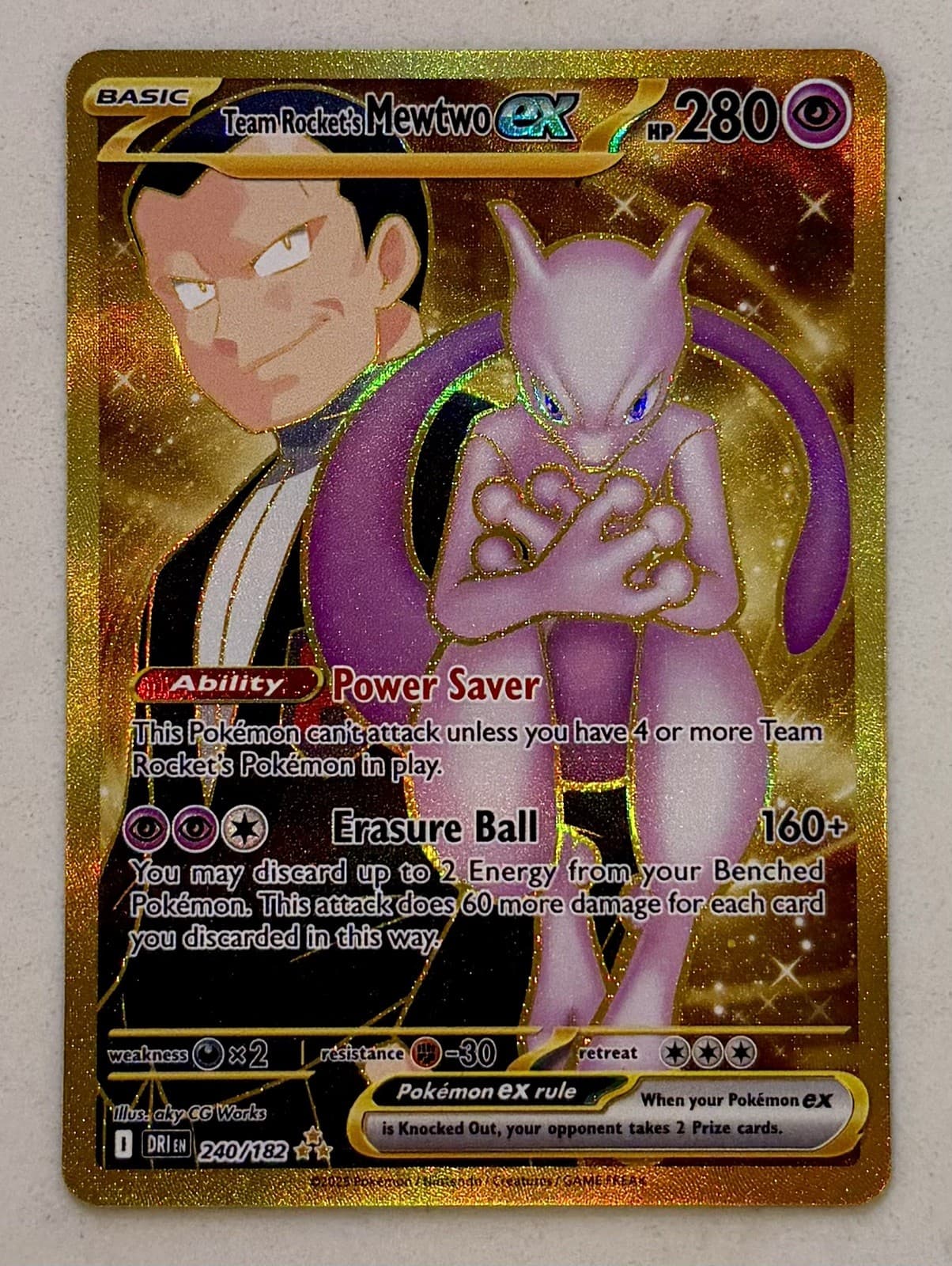 Pokémon: Team Rocket's Mewtwo ex Destined Rivals 240/182 Near Mint