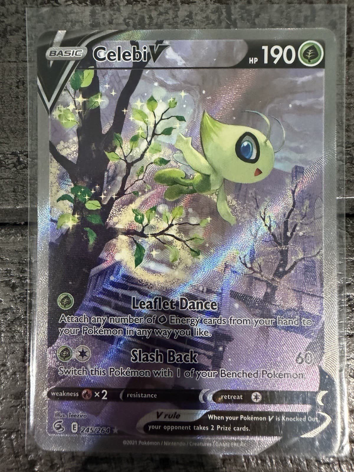 Celebi V (Alternate Full Art) 245/264 Swsh08: Fusion Strike Holo