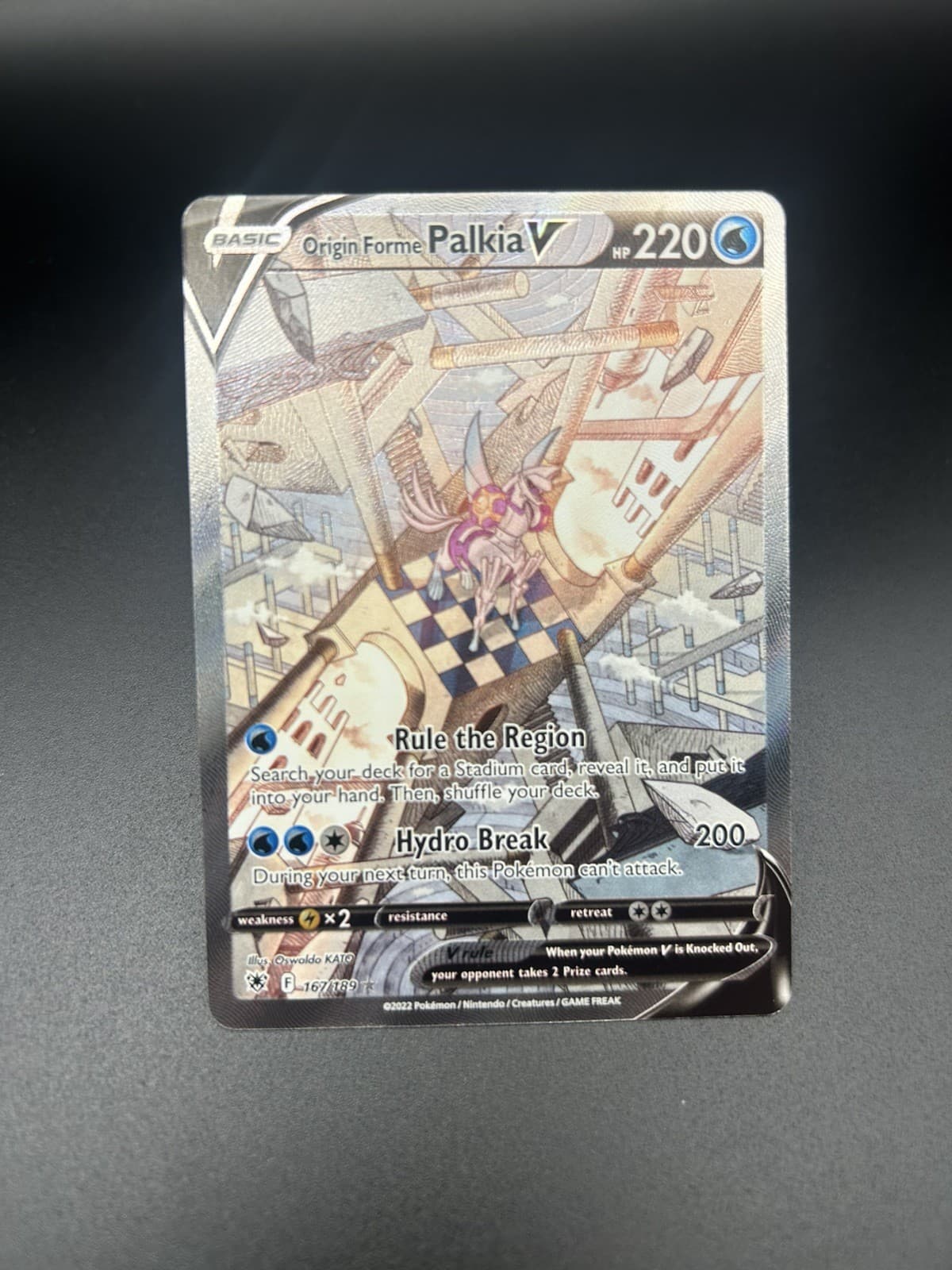 Pokémon TCG Origin Forme Palkia V 167/189 Astral Radiance Alt Art English NM