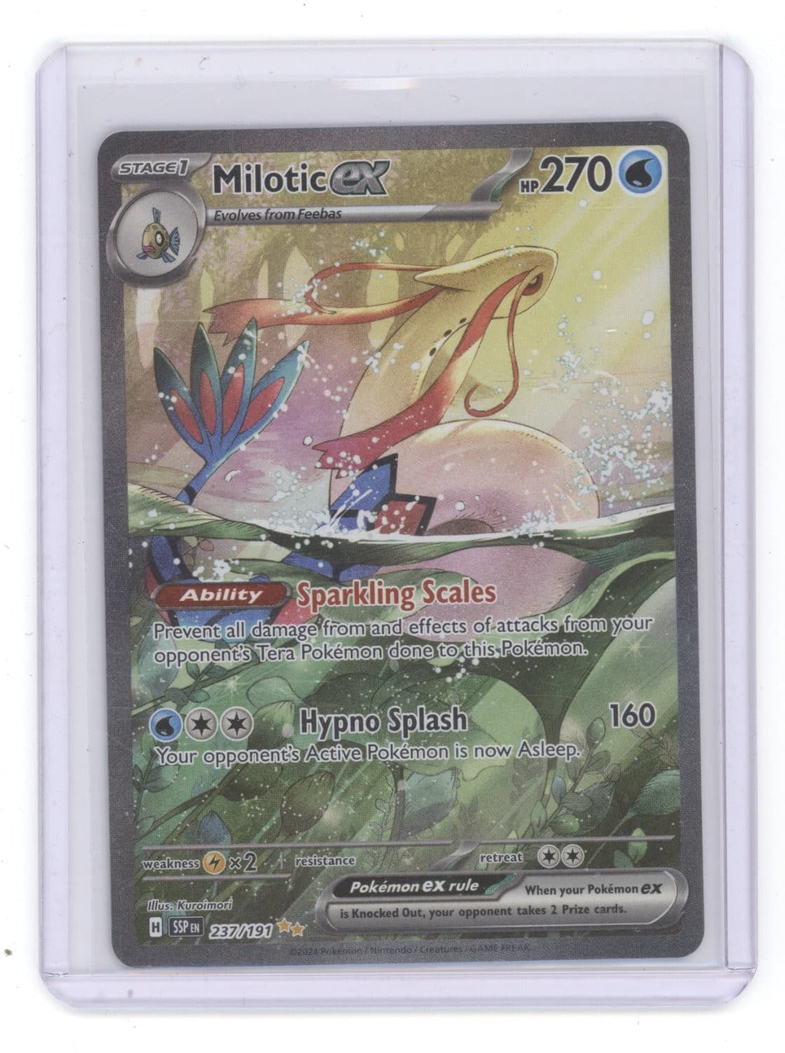 MILOTIC EX 2024 POKEMON SURGING SPARKS 237/191 SPECIAL ART RARE SIR Q1736