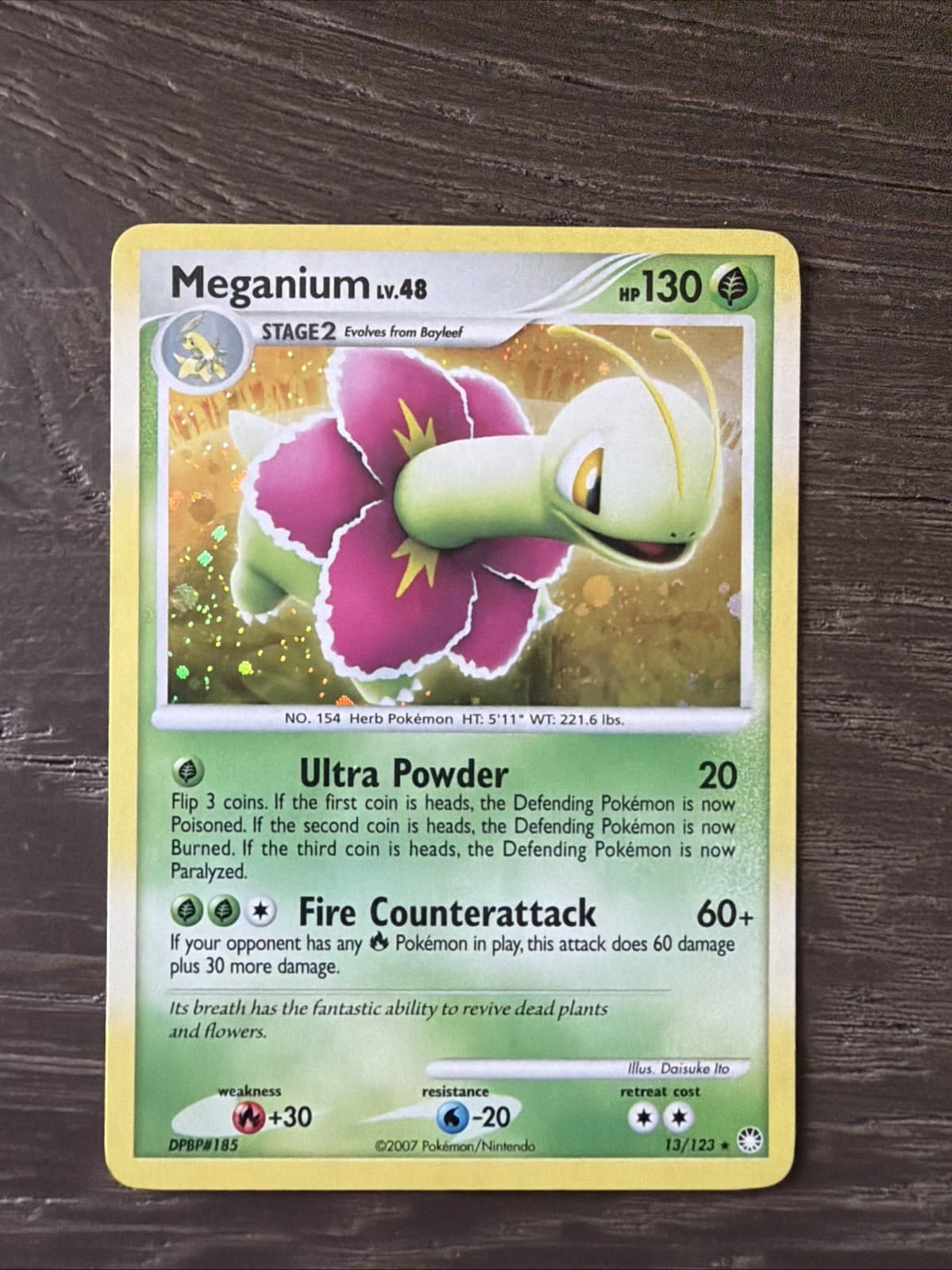 Meganium 13/123 Mysterious Treasures Holo LP