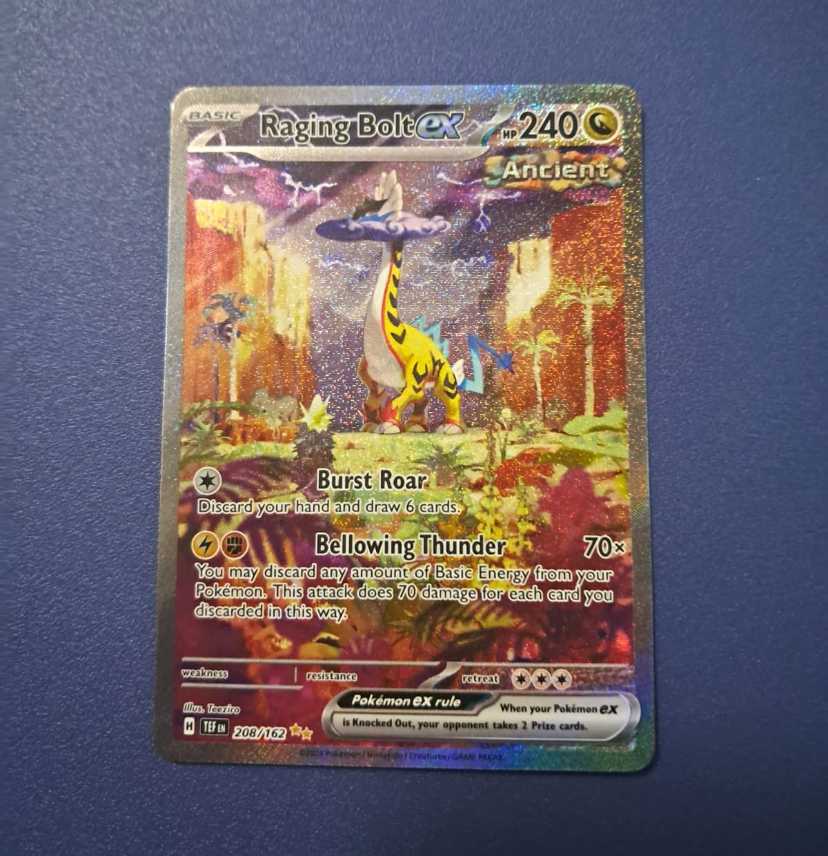 Pokemon TCG Raging Bolt ex 208/162 Temporal Forces Alt Art SIR English