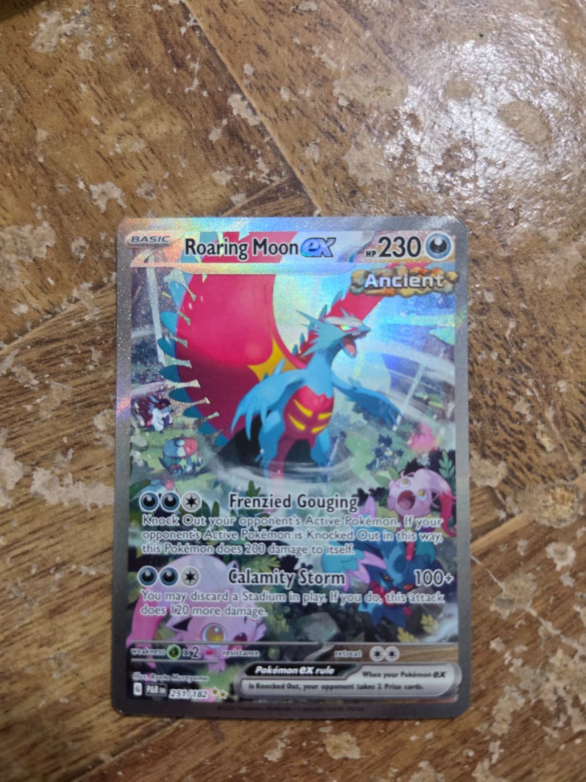 Roaring Moon ex 251/182 Special Illustration Rare Paradox Rift Pokemon Holo NM
