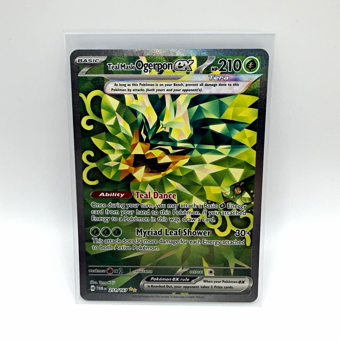 Pokémon TCG Teal Mask Ogerpon ex 211/167 Twilight Masquerade SIR Holo NM