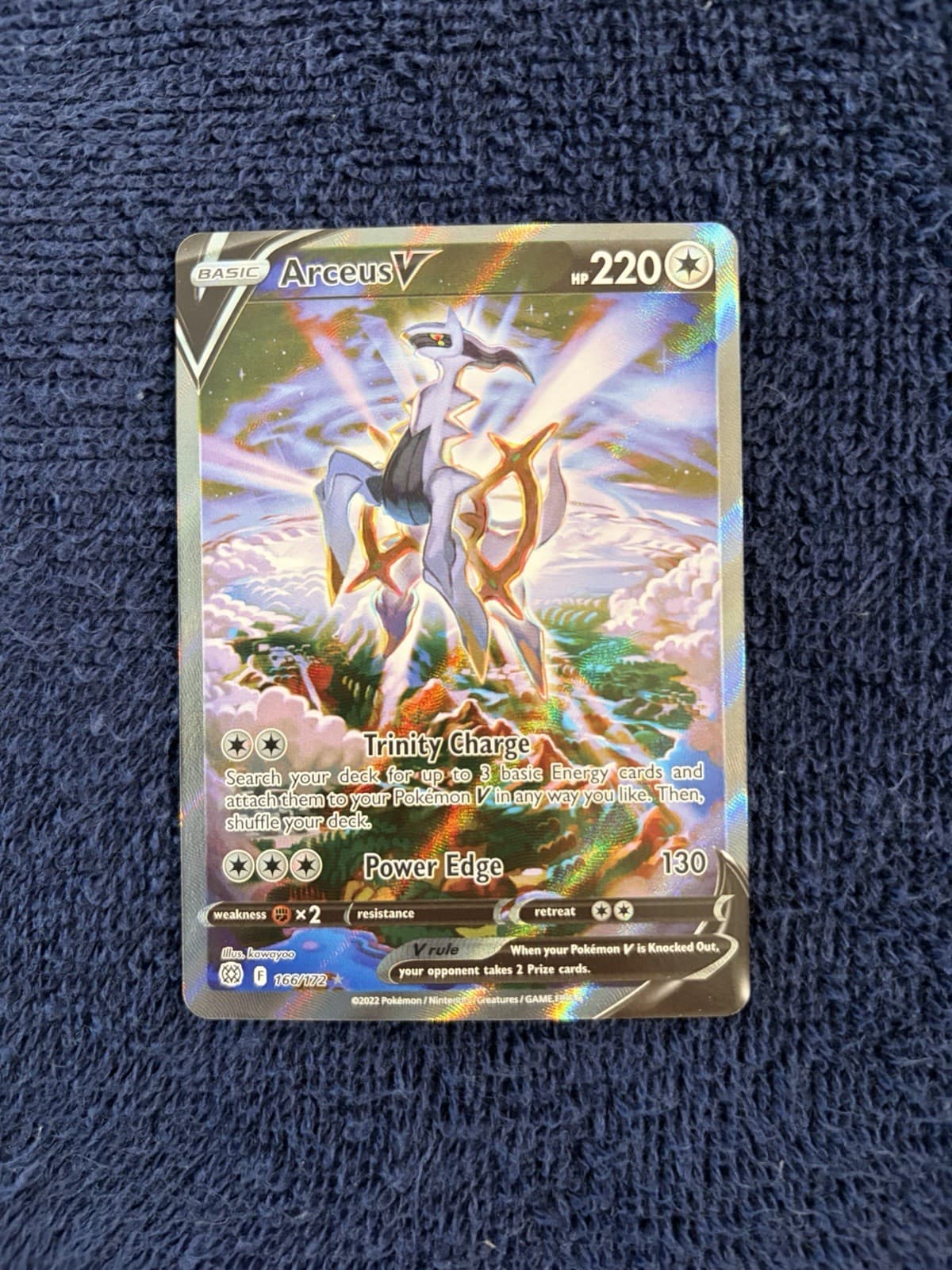 Arceus v Alternate Full Art Holo Card 166/172 Swsh09 Brilliant Stars NM/Mint TCG