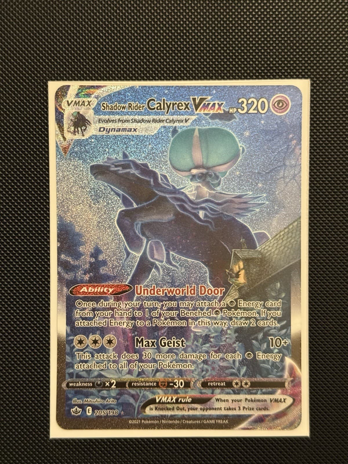 Shadow Rider Calyrex VMAX - 205/198 - Alt Art - Chilling Reign - Pokemon - NM/M