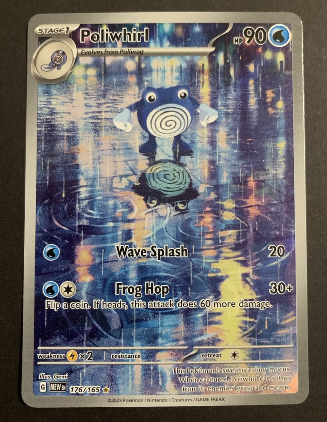 Pokemon 151 Poliwhirl 176/165 Illustration Rare
